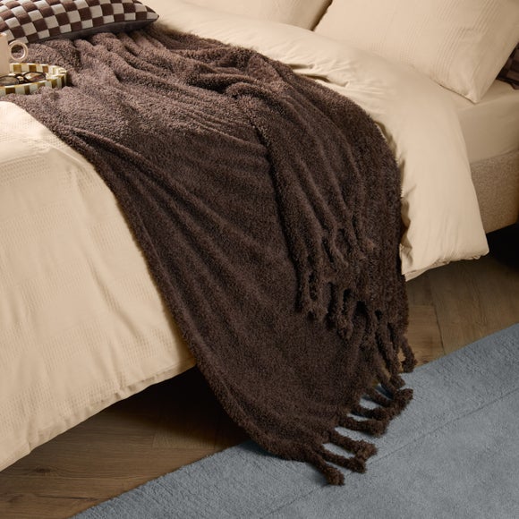 Furn. Harlan Borg Sherpa Throw Blanket 140cm x 180cm