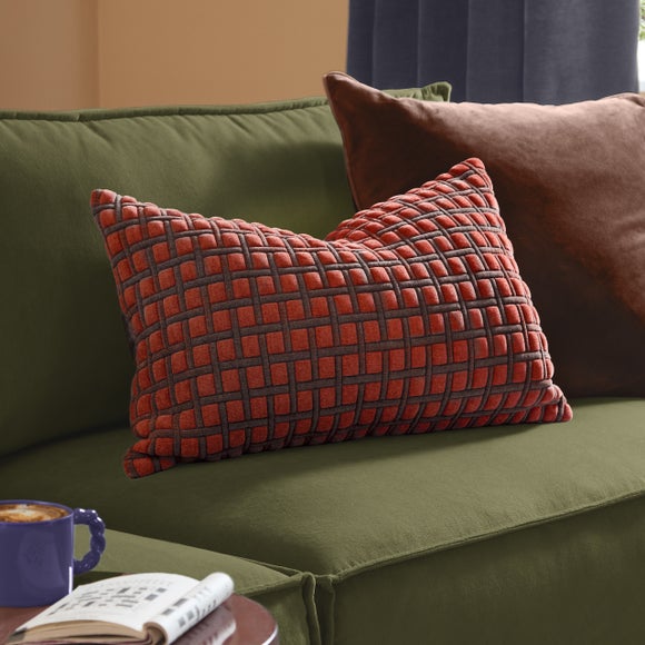 Furn. Softie Grid Rectangle Cushion