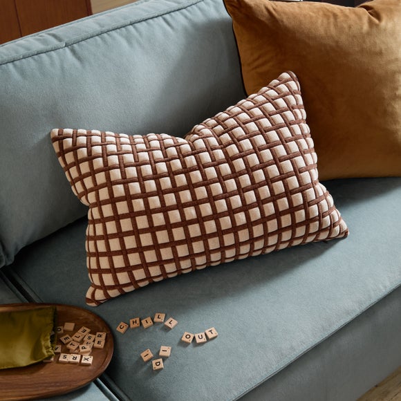 Furn. Softie Grid Rectangle Cushion