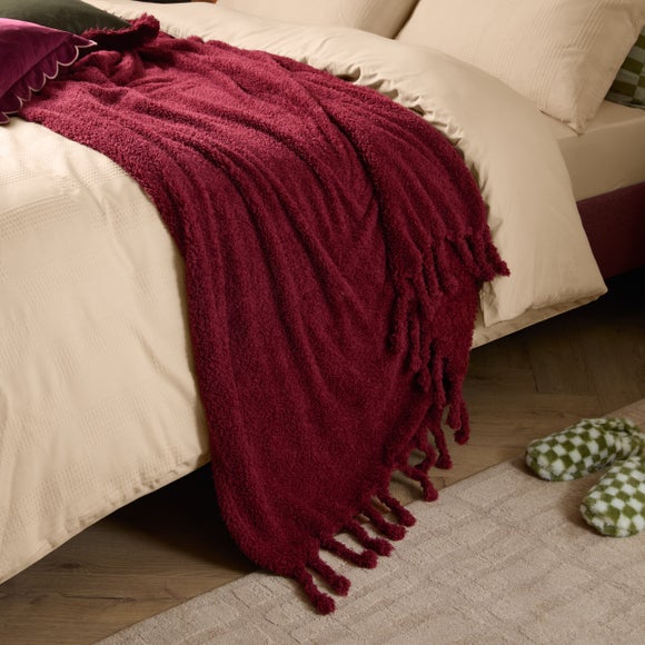 Furn. Harlan Borg Sherpa Throw Blanket 140cm x 180cm