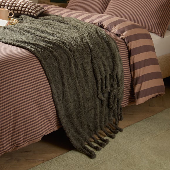 Furn. Harlan Borg Sherpa Throw Blanket 140cm x 180cm