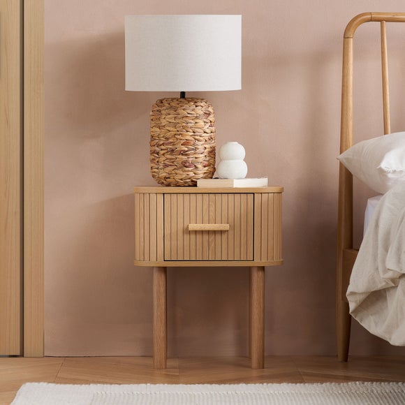 Axel 1 Drawer Fluted Bedside Table