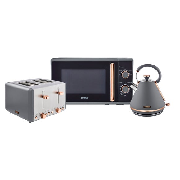 Tower Cavaletto Kettle, 4 Slice Toaster & Microwave Set
