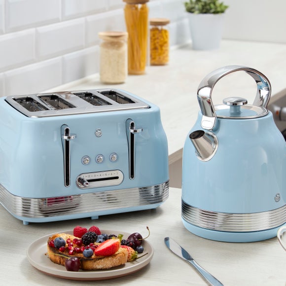 Swan Retro Revive Kettle & 4 Slice Toaster Set