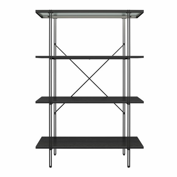 View Return - Wainwright 4 Shelf Bookcase- Black Oak View Return - Wainwright 4 Shelf Bookcase- Black Oak