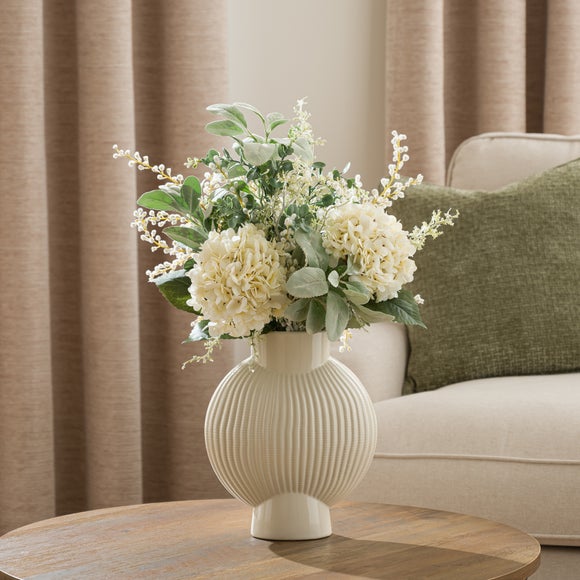 Artificial Frosted Hydrangea Bouquet