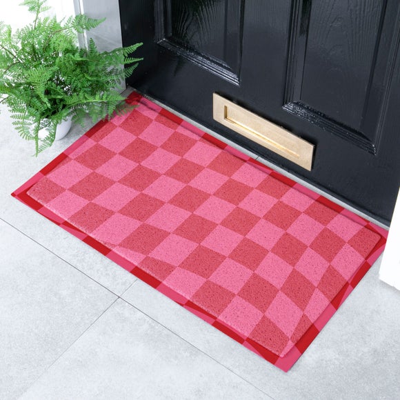 Artsy Mats Wavy Checkerboard Indoor Outdoor Doormat