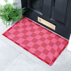 Artsy Mats Wavy Checkerboard Indoor Outdoor Doormat