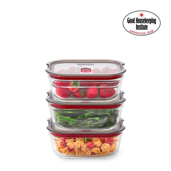 Black and Blum Set of 3 Glass Food Boxes