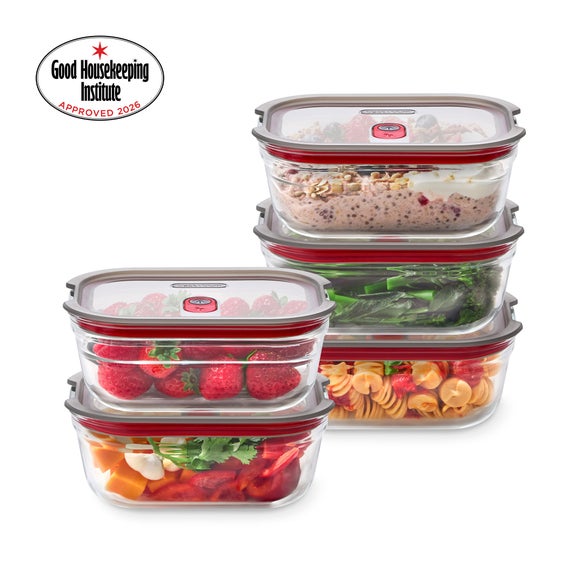 Black and Blum Set of 5 Glass Food Boxes