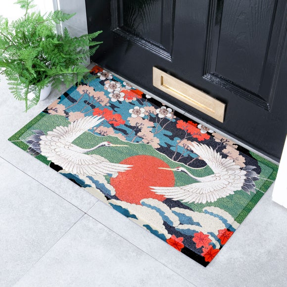 Artsy Mats Japanese Bird Indoor Outdoor Doormat