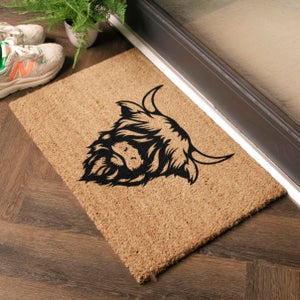 Artsy Mats Highland Cow Coir Doormat