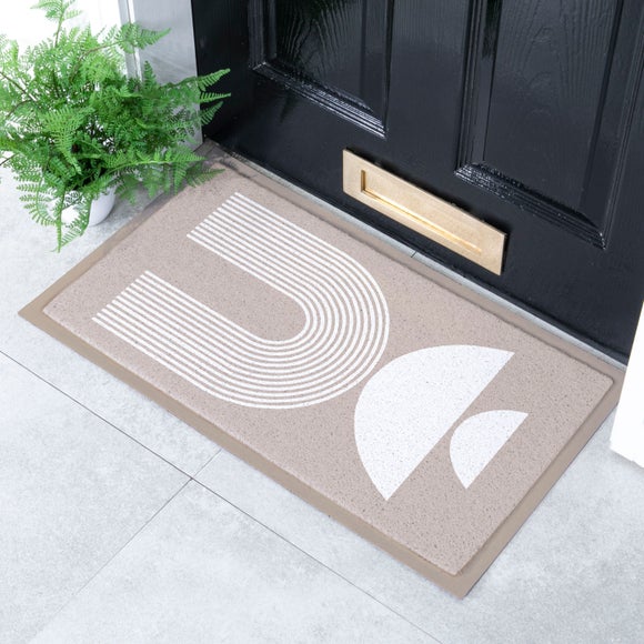 Artsy Mats Half Moon Abstract Indoor Outdoor Doormat