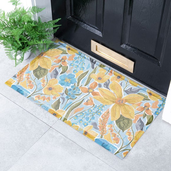 Artsy Mats Yellow Flowers Indoor Outdoor Doormat
