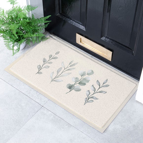 Artsy Mats Neutral Leaves Indoor Outdoor Doormat