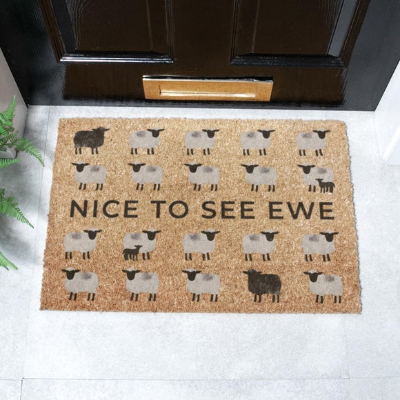Artsy Mats Nice To See Ewe Sheep Coir Doormat