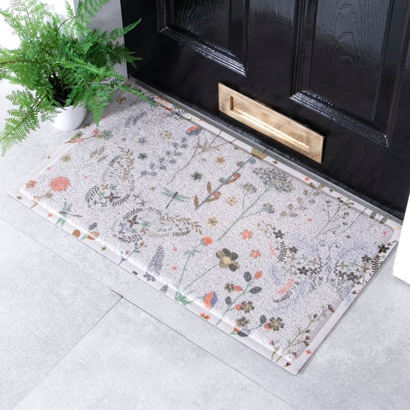 Artsy Mats Butterfly Floral Indoor Outdoor Doormat