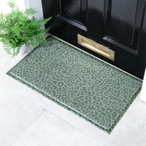 Artsy Mats Green Leopard Indoor Outdoor Doormat