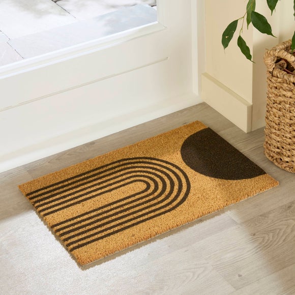 Artsy Mats Abstract Half Moon Coir Doormat