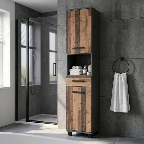 Furniture To Go Veris Tall Narrow 1 Drawer 2 Door Unit