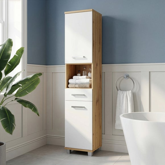 Furniture To Go Veris Tall Narrow 1 Drawer 2 Door Unit