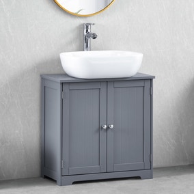 Return - Anderson 2 Door Under Sink Cabinet, Grey