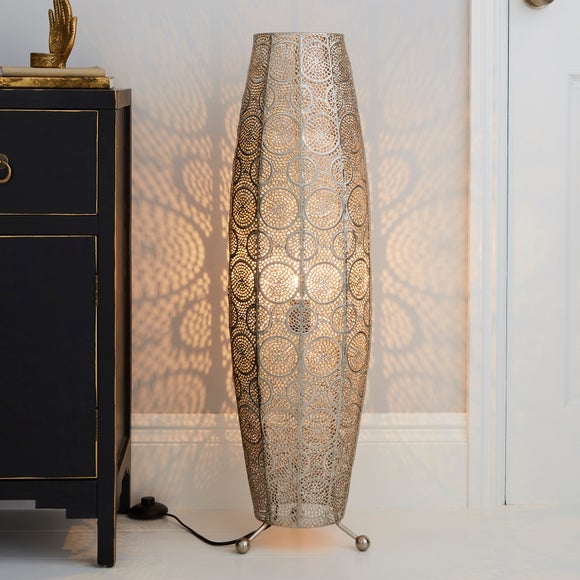 Return - Manila Moroccan Floor Lamp, Chrome
