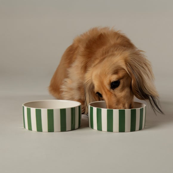 View Scruffs Amalfi Striped 2 Piece Dog Bowl Food And Water Bowl Set View Scruffs Amalfi Striped 2 Piece Dog Bowl Food And Water Bowl Set