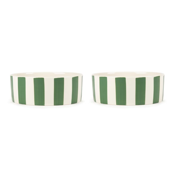 View Scruffs Amalfi Striped 2 Piece Dog Bowl Food And Water Bowl Set View Scruffs Amalfi Striped 2 Piece Dog Bowl Food And Water Bowl Set