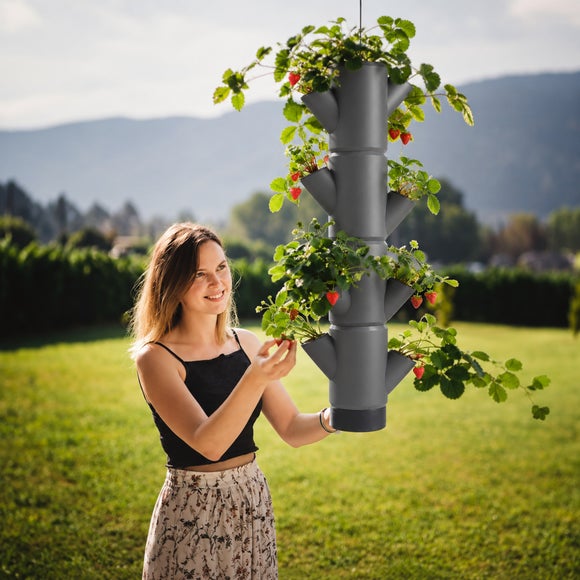 Gusta Garden Sissi Strawberry Hanging 4 Level Strawberry Tree Planter