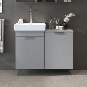 Dubai 2 Door Vanity Unit with Laundry Basket