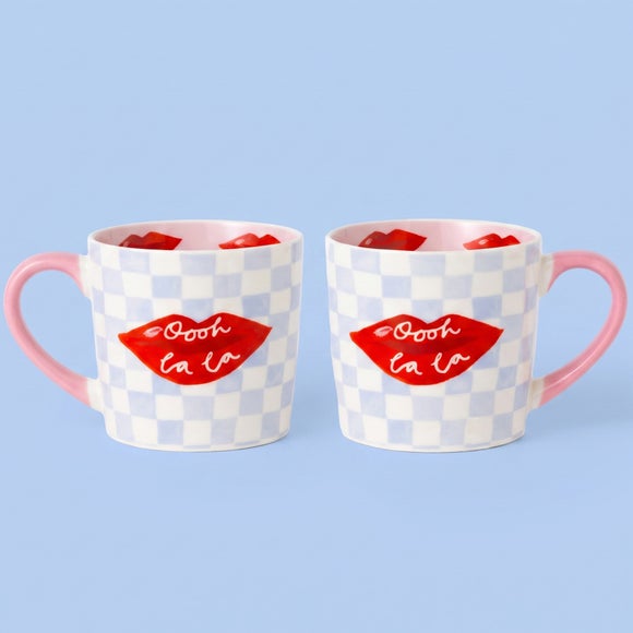 Eleanor Bowmer Set of 2 Ooh La La Mugs