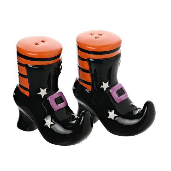 Hocus Pocus Ceramic Boot Salt & Pepper Shakers
