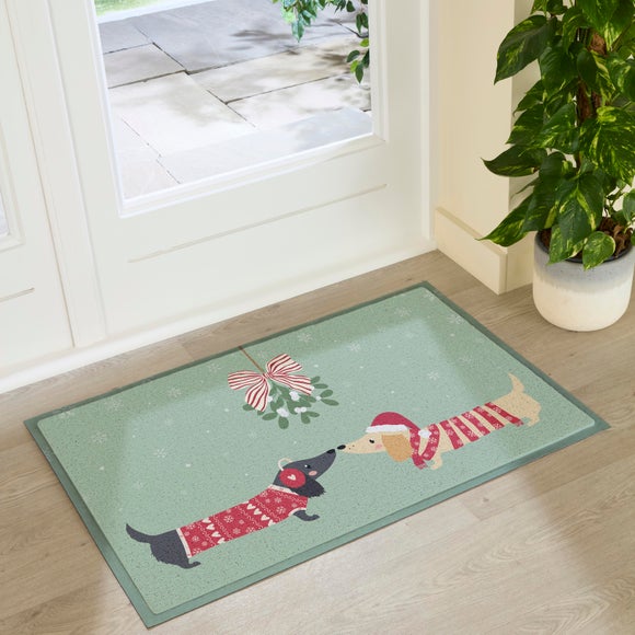 Artsy Mats Christmas Sausage Dogs Coir Doormat