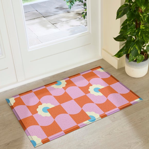 Artsy Mats Elizabeth Olwen Floral Wave Pattern Indoor Outdoor Doormat