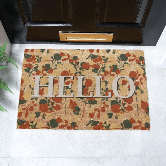 Artsy Mats Hello Floral Coir Doormat