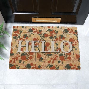 Artsy Mats Hello Floral Coir Doormat