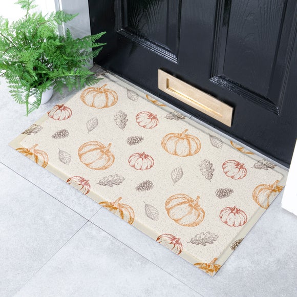 Artsy Mats Sketch Pumpkin Pattern Indoor Outdoor Doormat