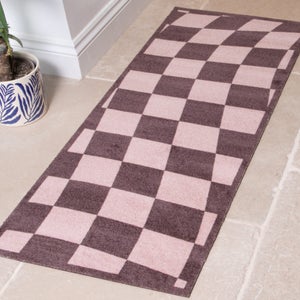 Artsy Mats Wavey Checkerboard Indoor Washable Runner