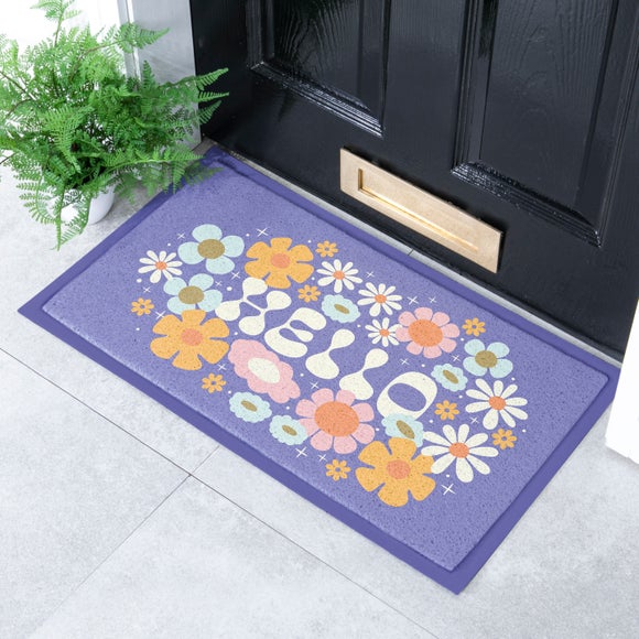 Artsy Mats Elizabeth Olwen Hello Floral Indoor Outdoor Doormat