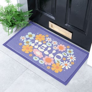 Artsy Mats Elizabeth Olwen Hello Floral Indoor Outdoor Doormat