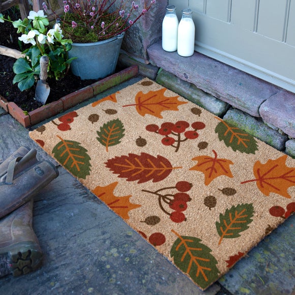 Artsy Mats Autumn Leaves Coir Doormat