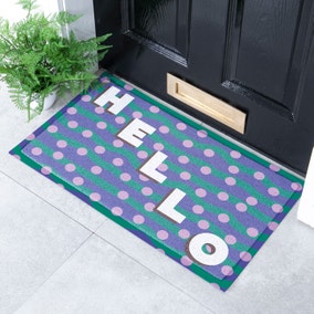 Artsy Mats Elizabeth Olwen Hello Dots Indoor Outdoor Doormat