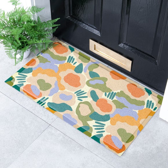 Artsy Mats Elizabeth Olwen Smudge Flowers Indoor Outdoor Doormat