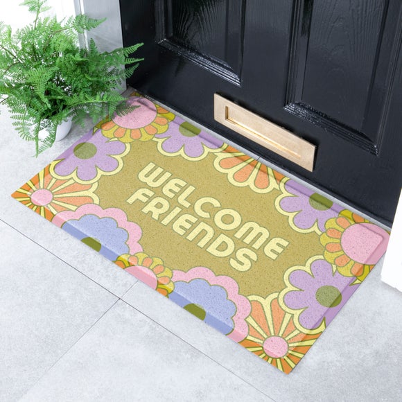 Artsy Mats Elizabeth Olwen Welcome Friends Indoor Outdoor Doormat