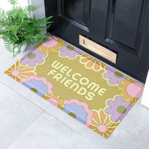 Artsy Mats Elizabeth Olwen Welcome Friends Indoor Outdoor Doormat