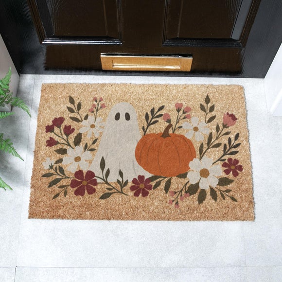 Artsy Mats Ghost Floral Coir Doormat
