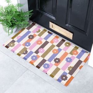 Artsy Mats Elizabeth Olwen Petal Stripes Indoor Outdoor Doormat