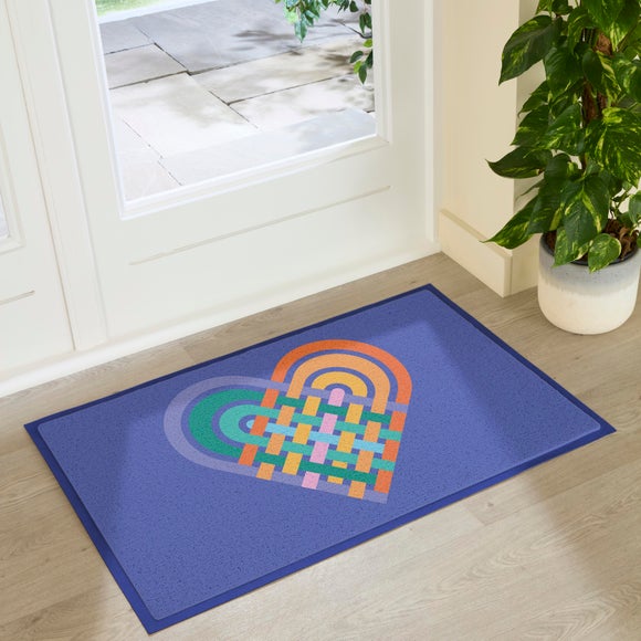 Artsy Mats Elizabeth Olwen Heart Lace Indoor Outdoor Doormat