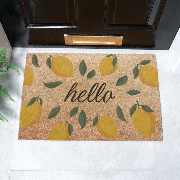 Artsy Mats Hello Lemons Coir Doormat